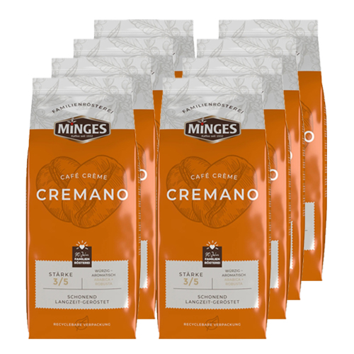 Minges - Café Cremano Bonen - 8x 1kg Top Merken Winkel